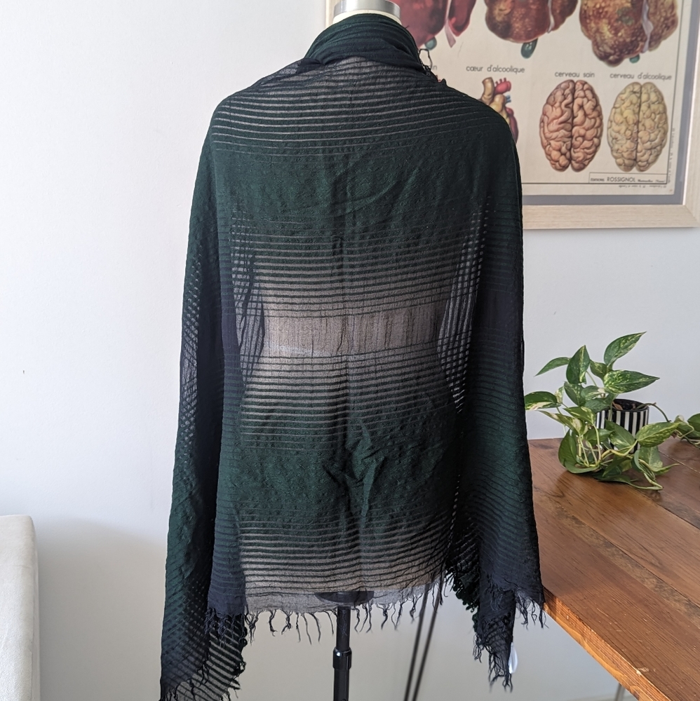 Gorgeous Stripe And Sheer Scarf.